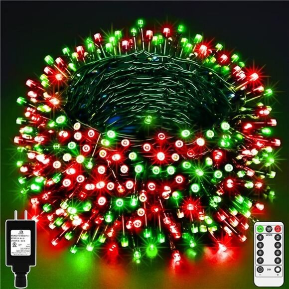 1000LED 394ft Super Long Ultra-Bright Christmas Lights 8 Modes & Timer Plug in - Picture 1 of 14
